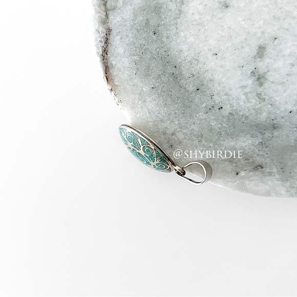 NEW Tibetan Artisan Handcrafted Pendant, Turquoise Inlay - Picture 4 of 6